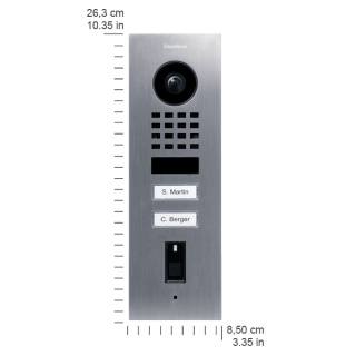 DoorBird IP Video Trstation D1102FV Fingerprint 50, 2 Ruftasten, Unterputz