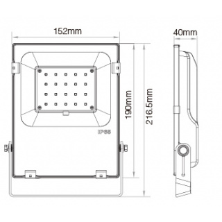 Mi-Light LED Flutlicht, 20W, RGB+CCT, IP65