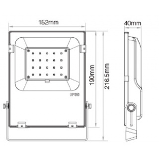 Mi-Light LED Flutlicht, 20W, RGB+CCT, IP65